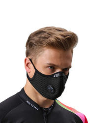 Dustproof Carbon Filtration Face Mask for Running, Black, 1 Mask