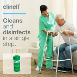 Clinell Universal Cleaning and Disinfectant Wipes, 5 x 100 Wipes