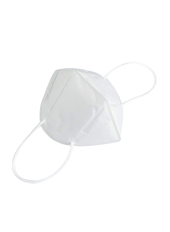 5-Ply KN95 Disposable Face Protection Mask Without Valve, White, 50 Masks