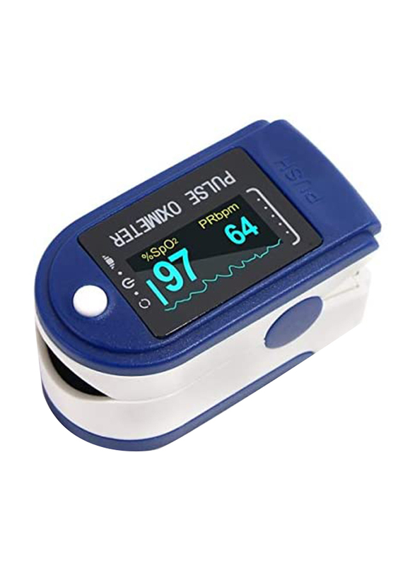 Digital Fingertip OLED Display Pulse Oximeter, Blue