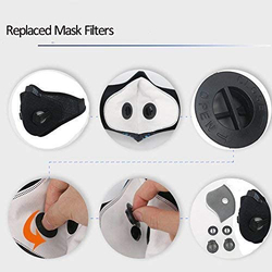 Dustproof Carbon Filtration Face Mask for Running, Black, 1 Mask