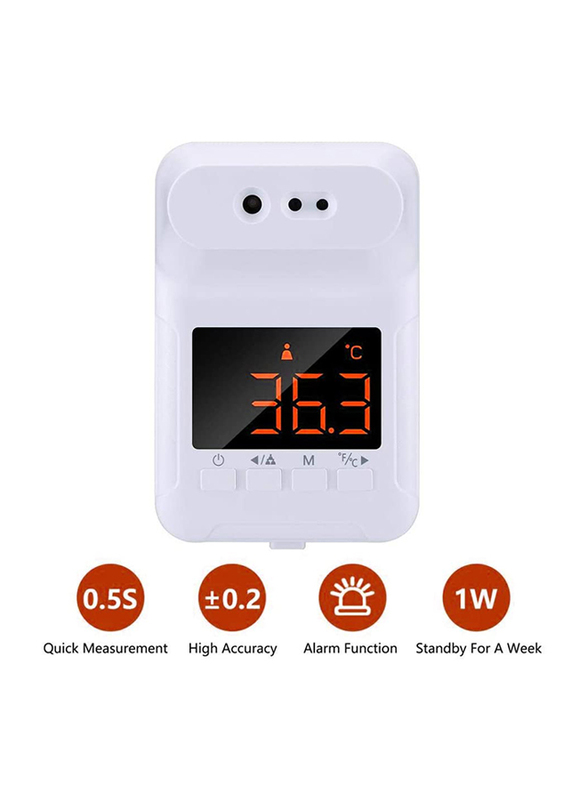 Wall Mount Smart Sensor Infrared Temperature Measurement, White