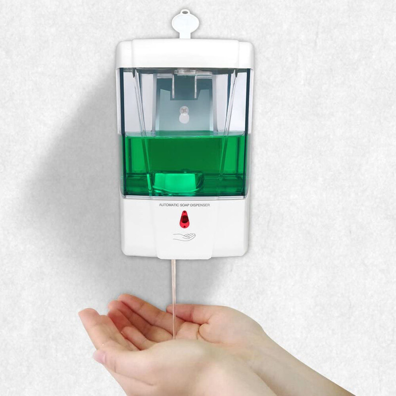 

Generic Automatic Soap Dispenser, 800ml, White/Clear