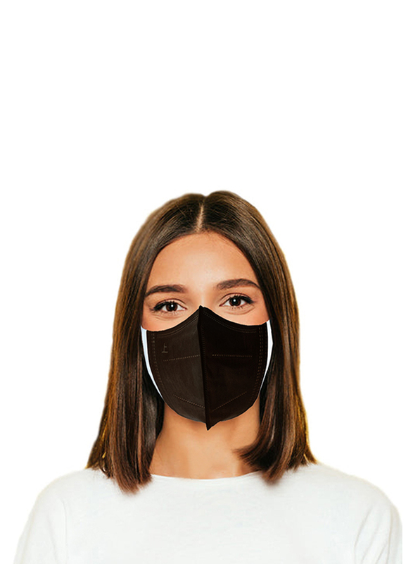 3D Protective High Quality Disposable Face Mask for Adults, Black & White, 50 Masks