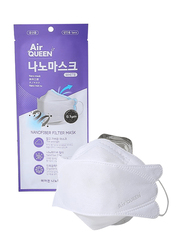 Air Queen Nanofiber Filter Face Mask, White, 500 Masks