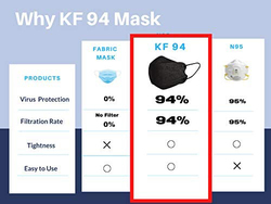 KF94 Protective Disposable Face Mask, Purple, 10 Masks