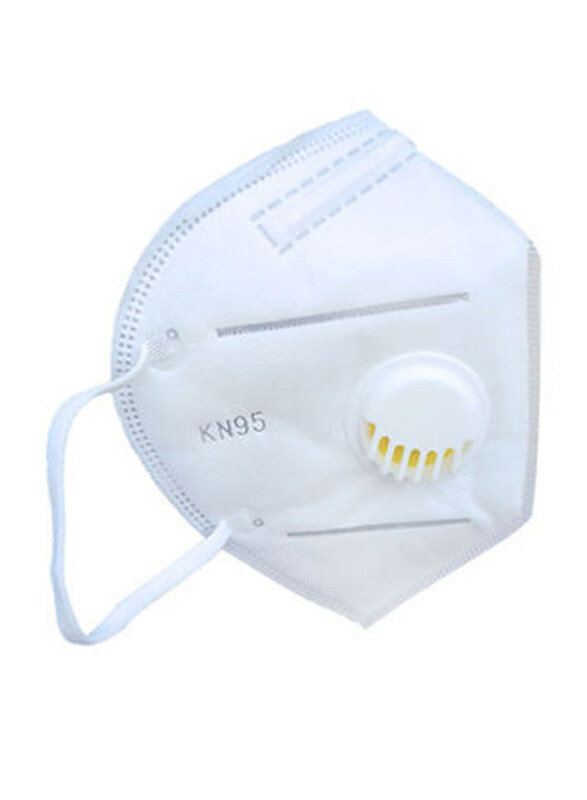 

Generic 5-Ply KN95 Disposable Face Protection Mask With Valve, White, 50 Masks