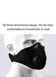 Dustproof Carbon Filtration Face Mask for Running, Black, 1 Mask