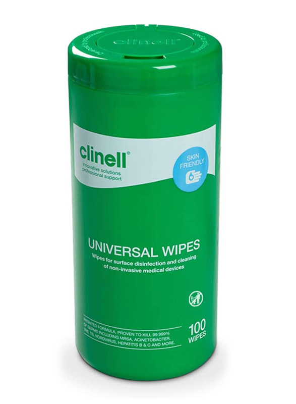 Clinell Universal Cleaning and Disinfectant Wipes, 2 x 100 Wipes