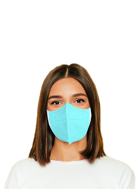 3D Protective High Quality Disposable Face Mask for Adults, Sea Green, 50 Masks