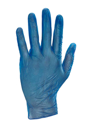 Powder Free, Non Sterile, Latex Free Rubber Disposable Vinyl Gloves, Extra Large, 100 Pieces, Blue
