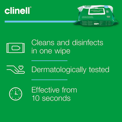 Clinell Universal Cleaning and Disinfectant Wipes, 3 x 200 Wipes