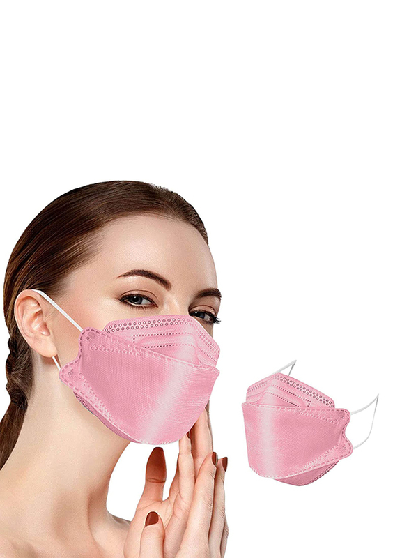 KF94 Protective Disposable Face Mask, Pink, 10 Masks