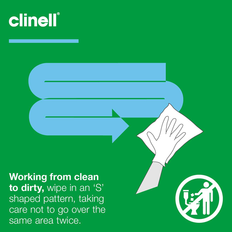 Clinell Universal Cleaning and Disinfectant Wipes, 5 x 100 Wipes