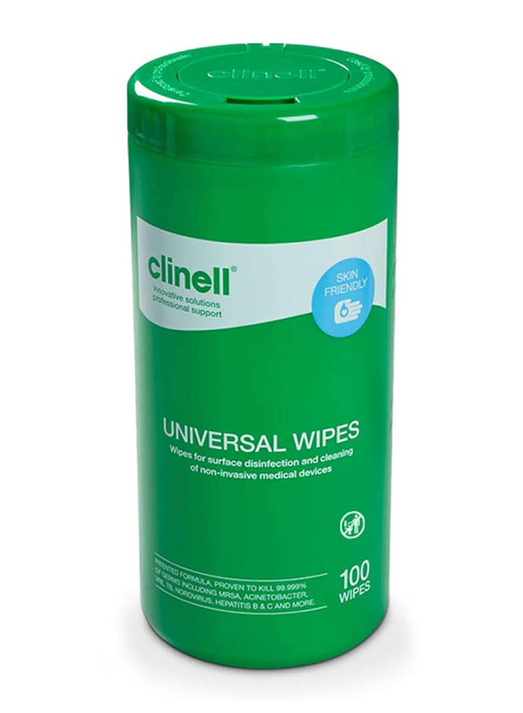 Clinell Universal Cleaning and Disinfectant Wipes, 5 x 100 Wipes