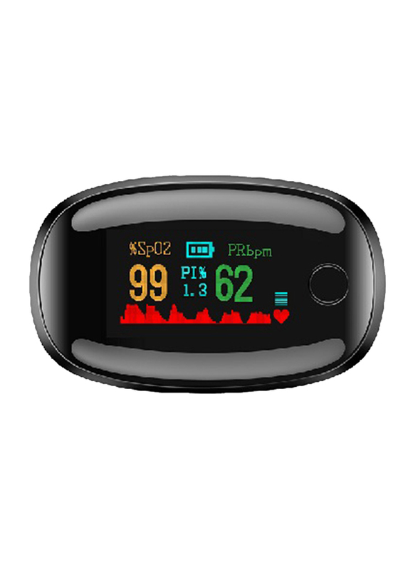 Digital Fingertip OLED Display Pulse Oximeter, Black
