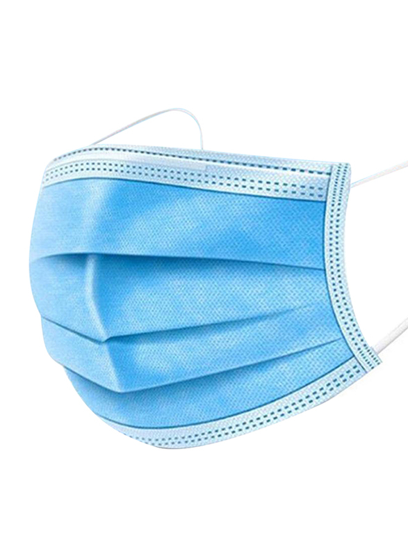 3 Layer Face Protection Disposable Face Mask for Kids, Standard Blue, 50 Masks
