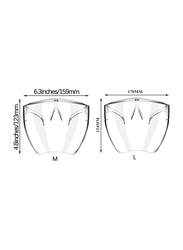 High Quality Durable Face Shield, Transparent, 5 Masks