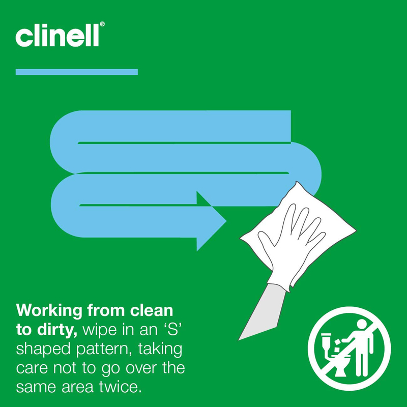 Clinell Universal Cleaning and Disinfectant Wipes, 8 x 100 Wipes
