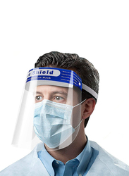 Adjustable Reusable 75 GSM Safety Face Shield, Transparent, 5 Masks