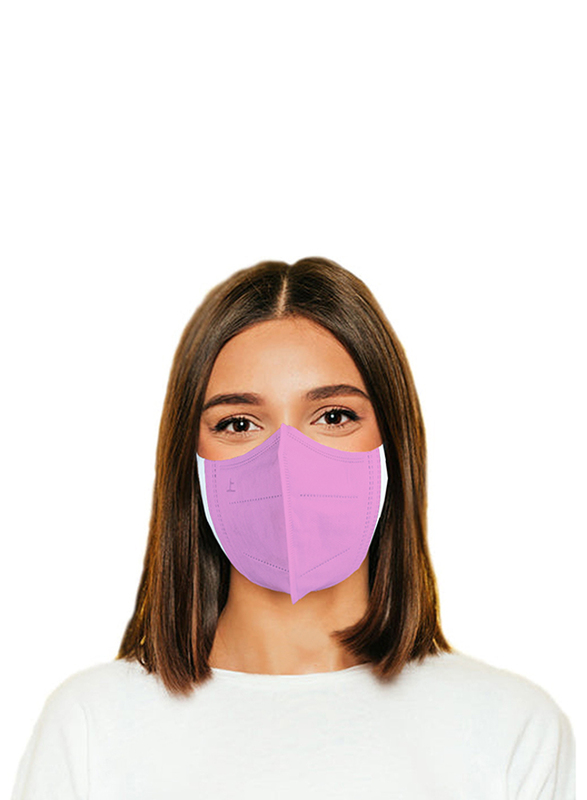 3D Protective High Quality Disposable Face Mask for Adults, Pink, 50 Masks
