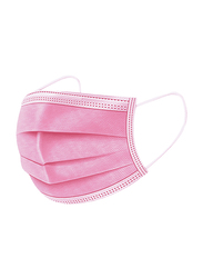 3-Layered Disposable Face Mask, Pink, 50 Masks