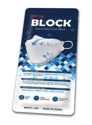 Everyy Block Nano Fiber Filter Face Mask, White, 10 Masks