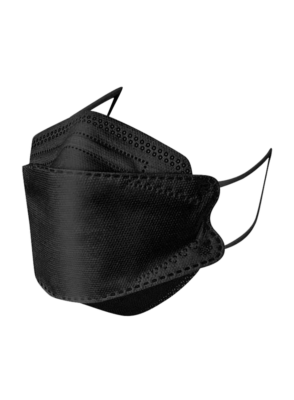 KF94 Protective Disposable Face Mask, Black, 10 Masks