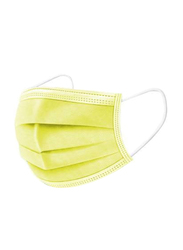 3-Layered Disposable Face Mask, Yellow, 50 Masks