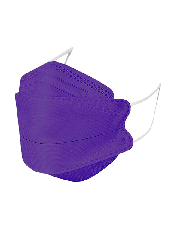 KF94 Protective Disposable Face Mask, Purple, 30 Masks