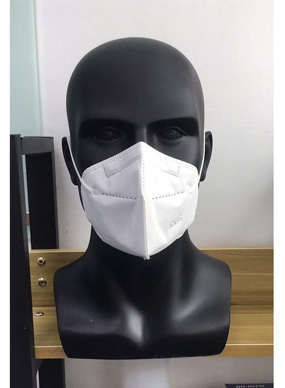 5-Ply KN95 Disposable Face Protection Mask Without Valve, White, 20 Masks