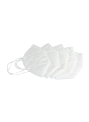 5-Ply KN95 Disposable Face Protection Mask Without Valve, White, 50 Masks