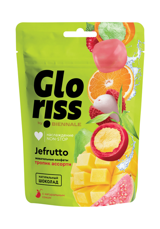 

Gloriss Jefrutto Chewing sweets Coated in Chocolate Tropical Assorti, 75g