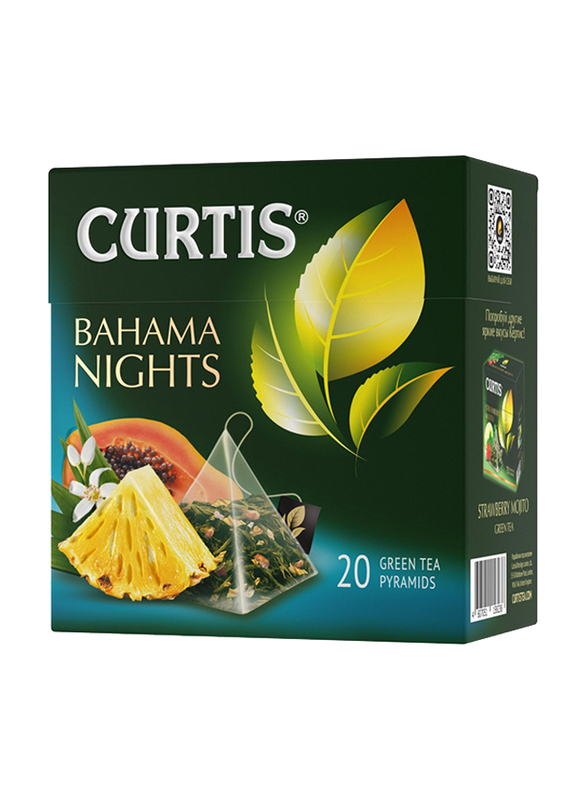Curtis Bahama Nights Green Tea, 20 Pyramid Tea Bags