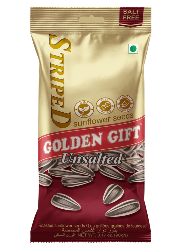 

Golden Gift Roasted Sunflower Seeds Striped Unsalted, 90 g