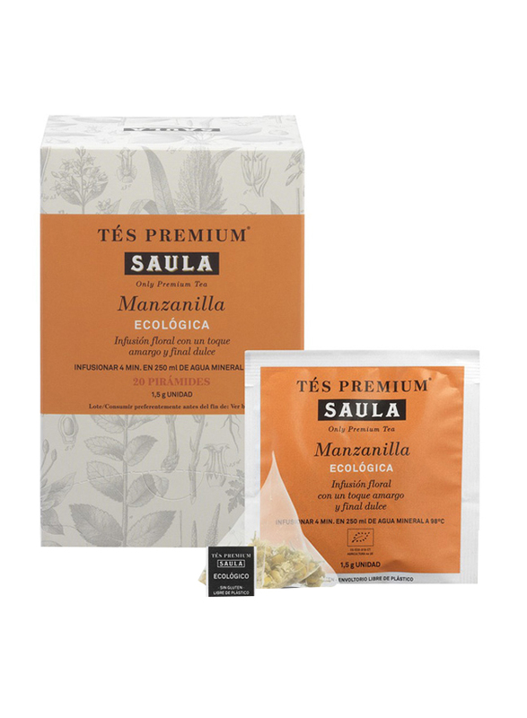 Cafe Saula Organic Chamomile Tea , Box of 20 Tea Bags