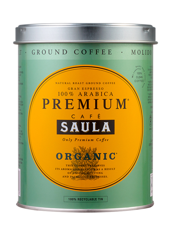 Cafe Saula 100% Arabica Gran Espresso Premium Organic Ground Coffee, 250g