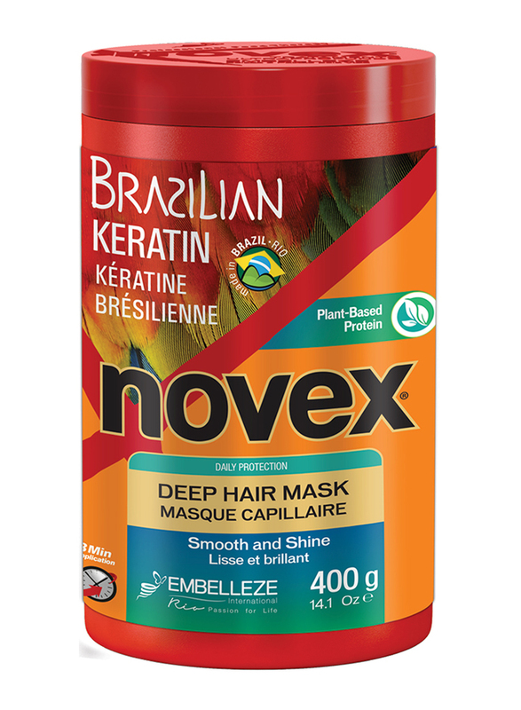 Novex Brazilian Keratin Deep Hair Mask for All Hair Types, 400g