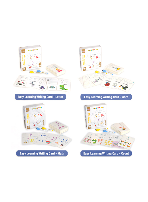 Al Ostoura Toys 30-Piece Classic Easy Learning Handwriting Digital Activity Flash Cards