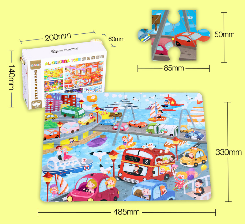 Al Ostoura Toys 60-Piece City Walk Educational Jigsaw Puzzle