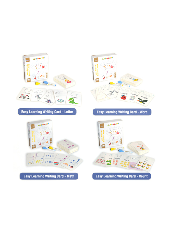 Al Ostoura Toys 30-Piece Classic Easy Learning Handwriting Math Activity Flash Cards