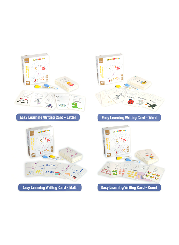 Al Ostoura Toys 30-Piece Classic Easy Learning Handwriting Letter Activity Flash Cards