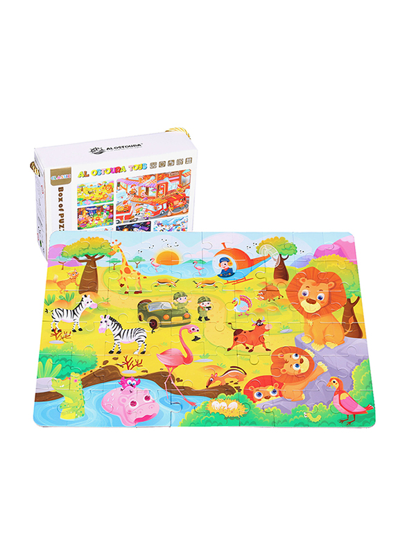 Al Ostoura Toys 60-Piece Happy Zoo Educational Jigsaw Puzzle