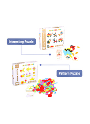 Al Ostoura Toys 154-Piece Classic Pattern Blocks Jigsaw Puzzle