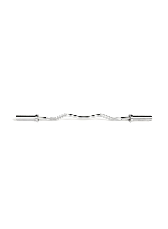 Tiguar Olympic Curl Bar, 120cm, Silver