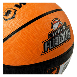 Winmax Size-7 Zone Rubber Basketball, Orange/Black