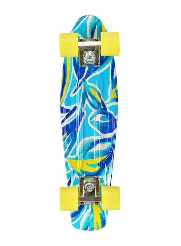 Winmax Hawa-LB Cruiser Skateboard, Blue/White/Green