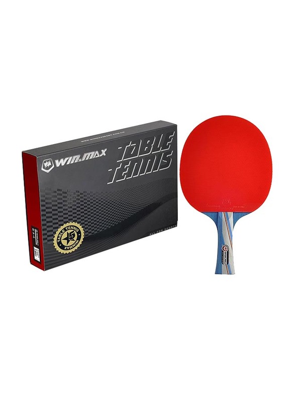 Winmax Long Handle 5 Stars Table Tennis Racket, Red