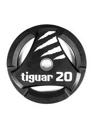 Tiguar PU Olympic Weight Plate, 20Kg, Black