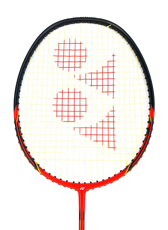 Yonex Isometric Lite 3 Adult Strung Badminton Racket, Black/Red